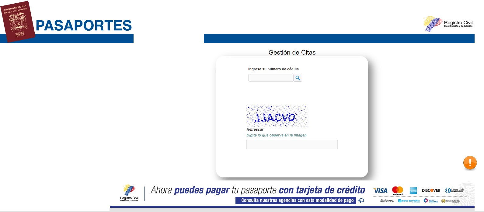 pasaporte ecuador tramite online